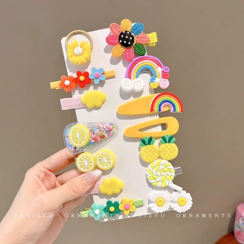 Caricatura curry clip para el cabello lateral de las mujeres clip para el cabello niños lindos clip para el cabello al por mayor