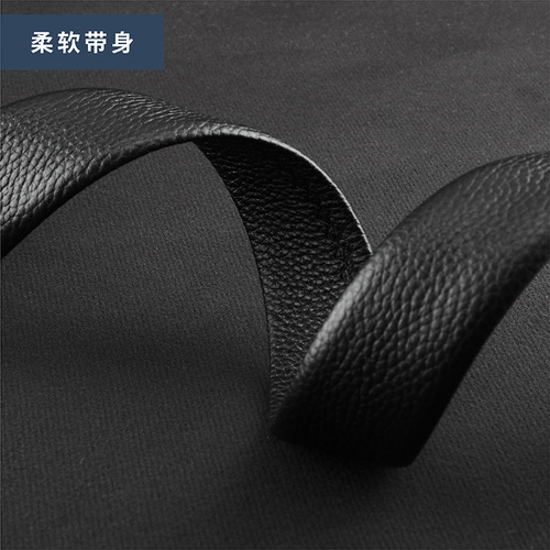 High-end men's leather automatic buckle belt gift casual head layer cowhide pants belt