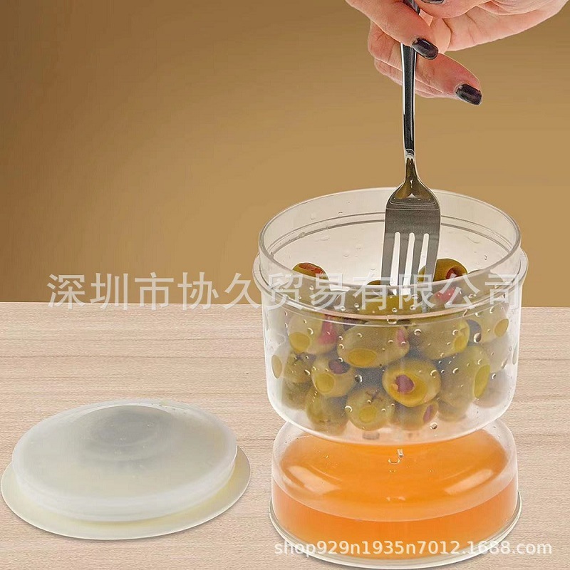 Pickle Jar húmedo y seco taza de separación de verduras en escabeche Jar de vidrio de arena de verduras en escabeche Jar jugo de separación de alimentos filtro de agua de separación