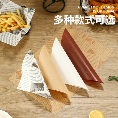 Fried Food Liner Paper, American-Style Oil-Proof & Absorbent Paper—Ideal for Baking Trays, Snack Wrapping, and Packaging for Fried Chicken, Fries, and Burgers