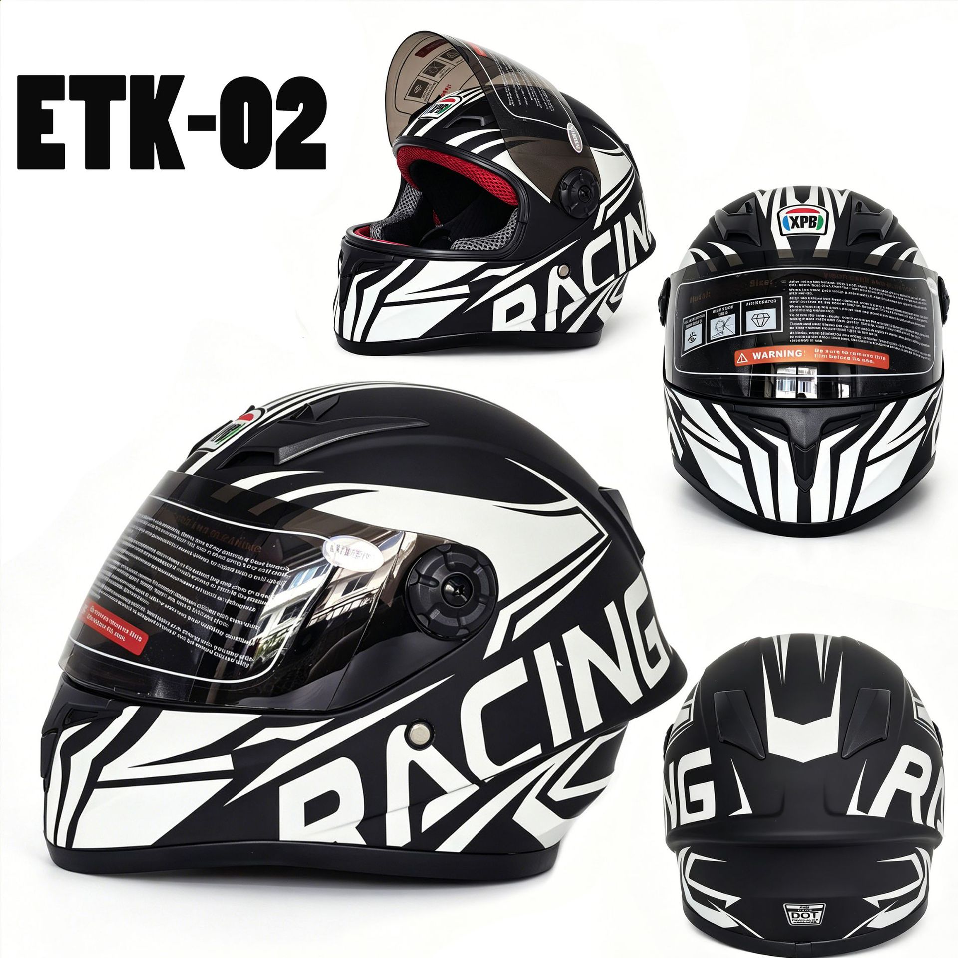 Adult and Children's Motorcycle Helmets Dot Certified Electric Vehicle Bicycle Helmets Off-Road Helmets C Full-Face Motorcycle Helmets