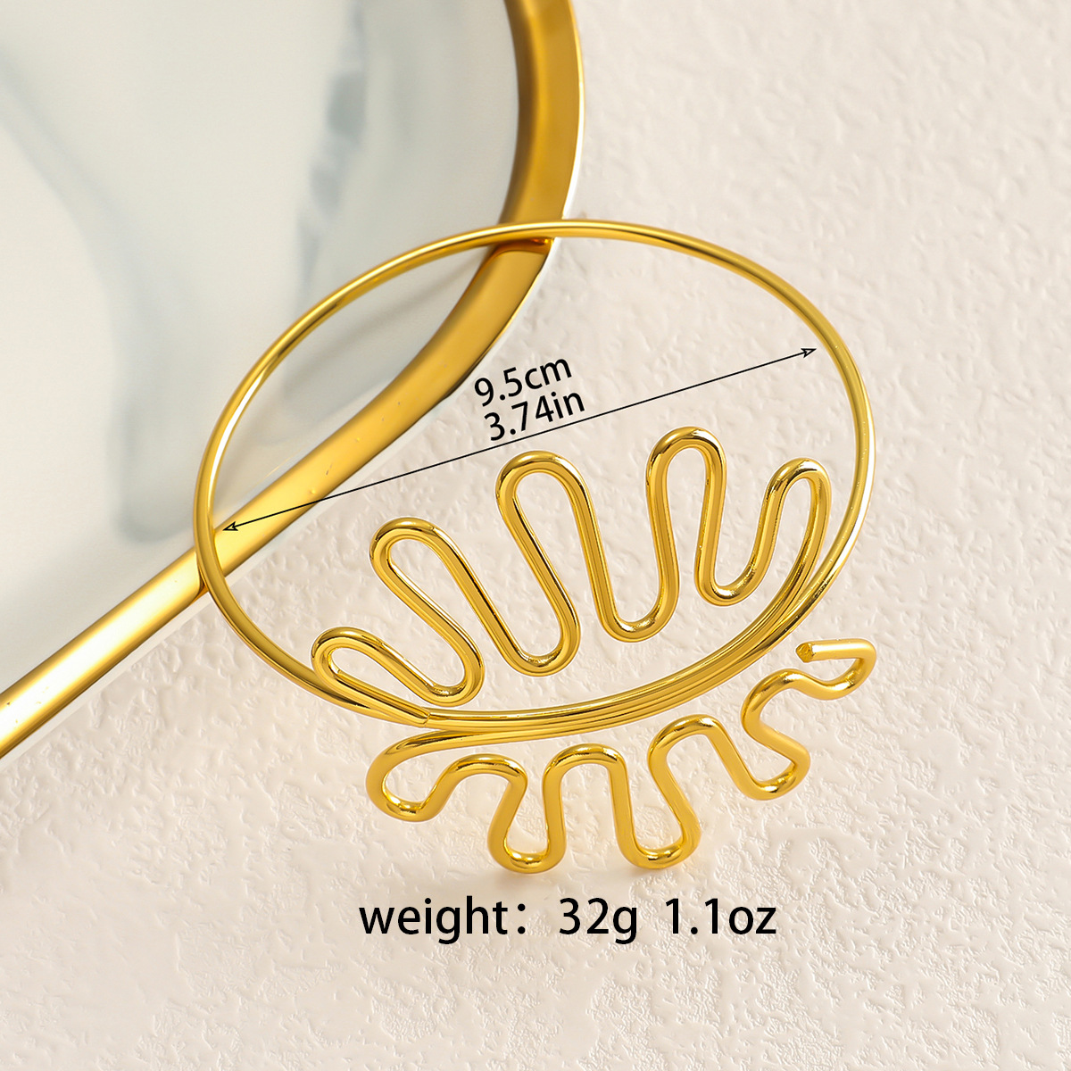 36g Weight arm bracelet Classification 1 Piece Quantity Daily Occasion Alloy Material Round, Curve, Leaves Pattern All Seasons Season Women's Gender Simple Style Style Wholesale Jewelry Simple Style Round Curve Leaves Alloy Arm Bracelet 3