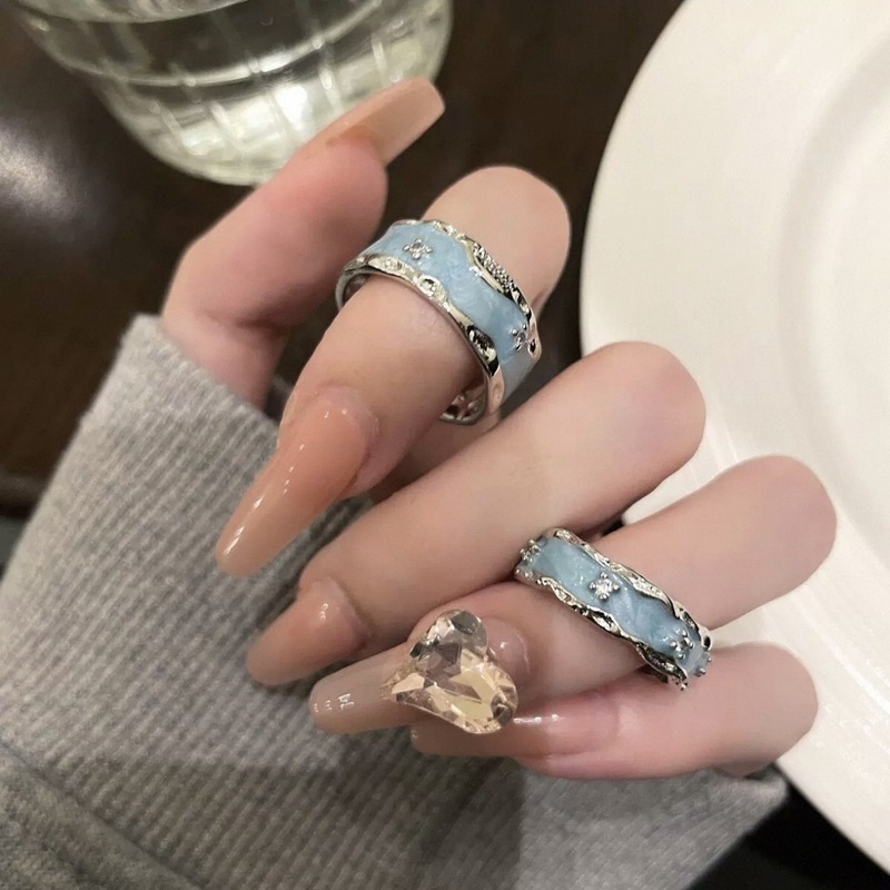 肌理珐琅滴釉戒指小众设计高级感食指戒指女ins开口调节秋冬款|undefined