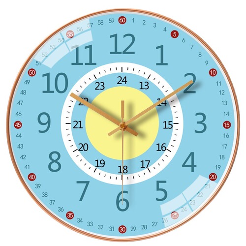 12-inch 30cm Wall Clock for Modern Simple Children's Room Decoration, Learning Clock, Cute Wall Clock for Home