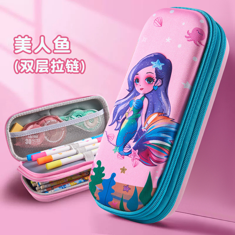 25新型3D二層ペンケース小学生大容量男女兼用文房具バッグペンケース文房具ボックス収納|undefined