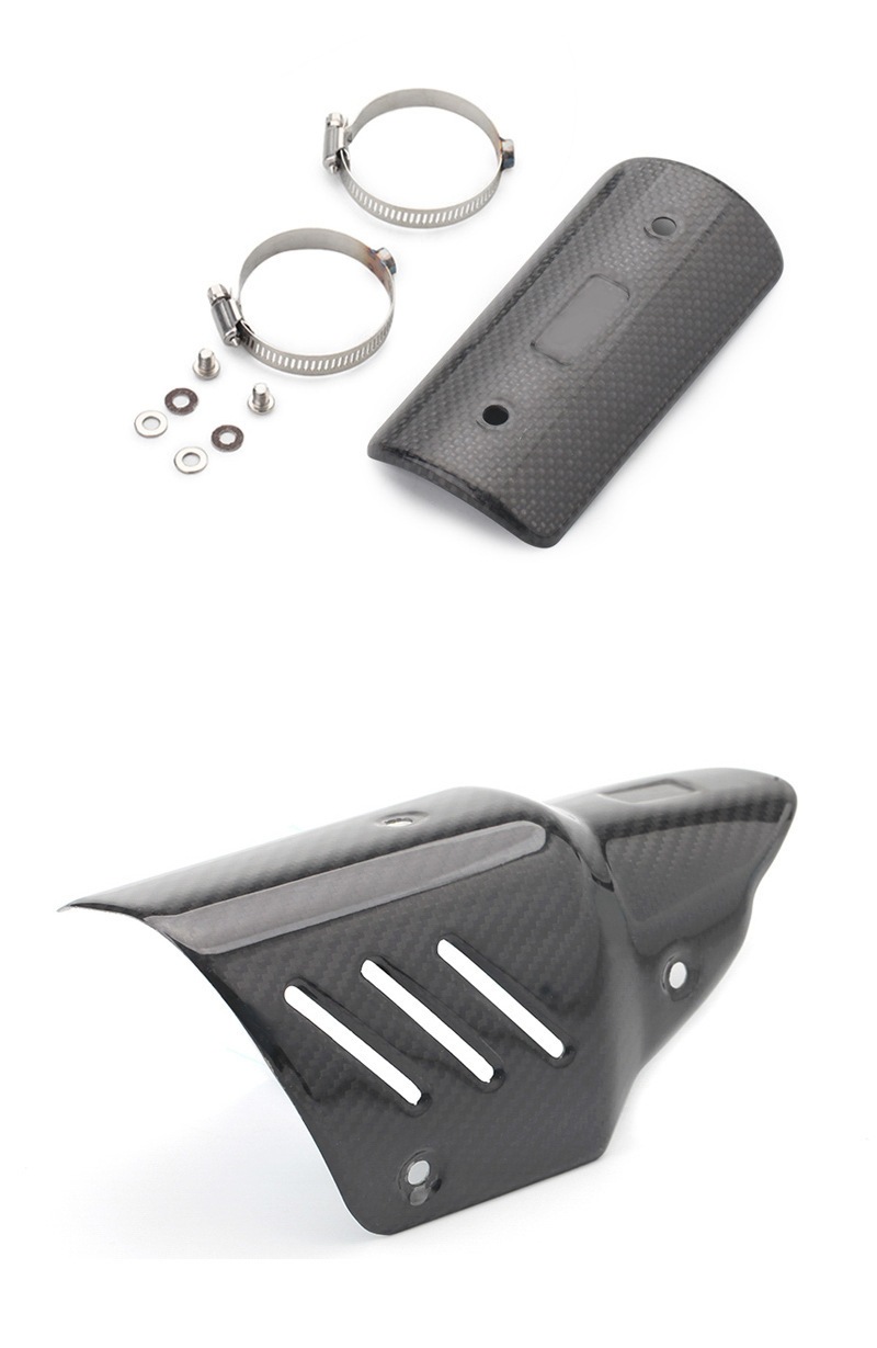 Motorcycle modified exhaust pipe anti-scald cover, carbon fiber high-temperature protection shield, carbon fiber heat insulation cover