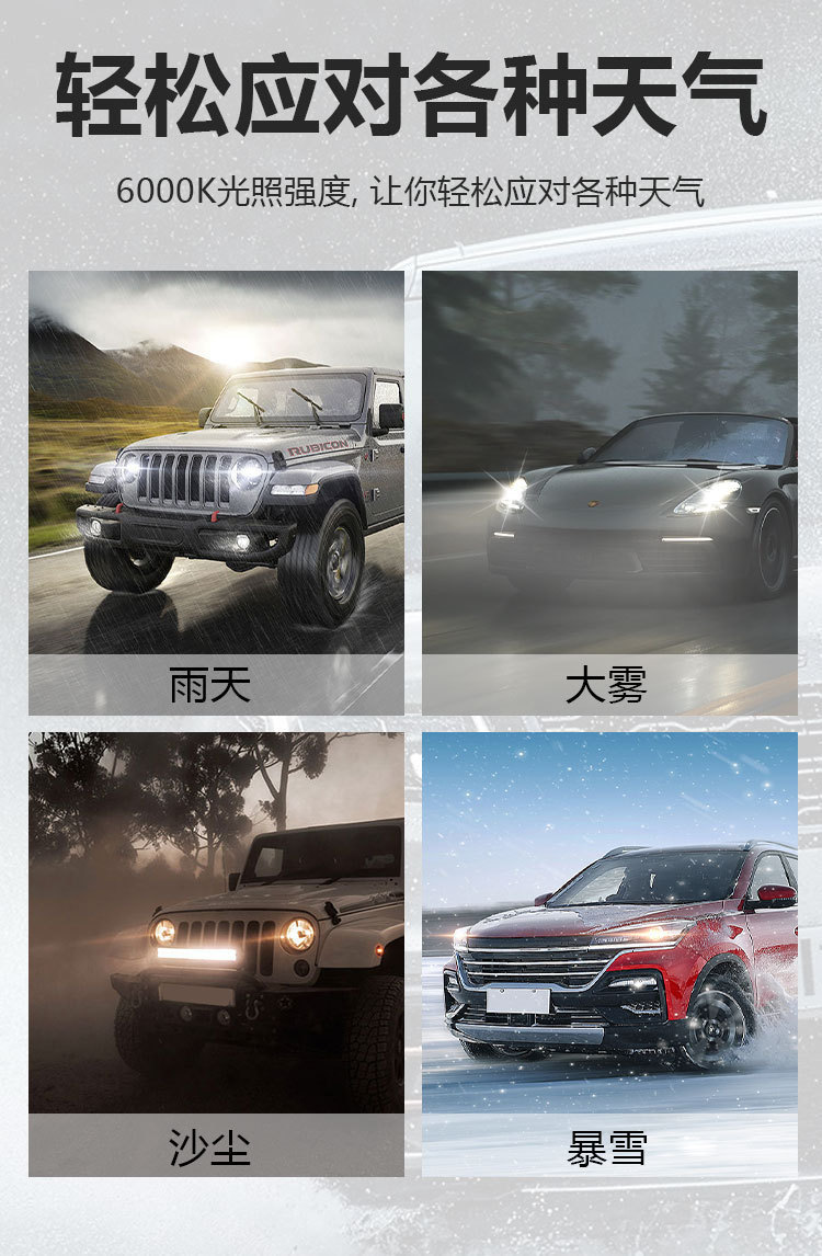 Amazon Specializes in New Car Led Headlights and Fog Lights H3 Plug-In 1:1 High-Brightness Led Headlight Modification Lighting