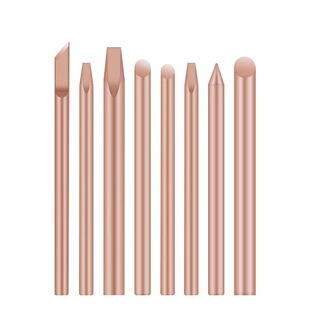Pure copper external heating type 30W/40W/60W red copper Luo iron head set pointed flat horseshoe knife type soldering iron head