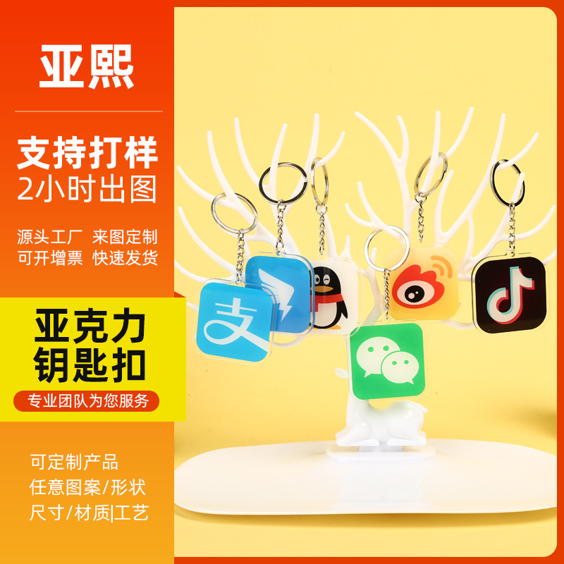Acrylic Keychain Pendant Irregular Shape Logo Anime Cartoon Celebrity Character Accessories DIY Creative Hanging Sign