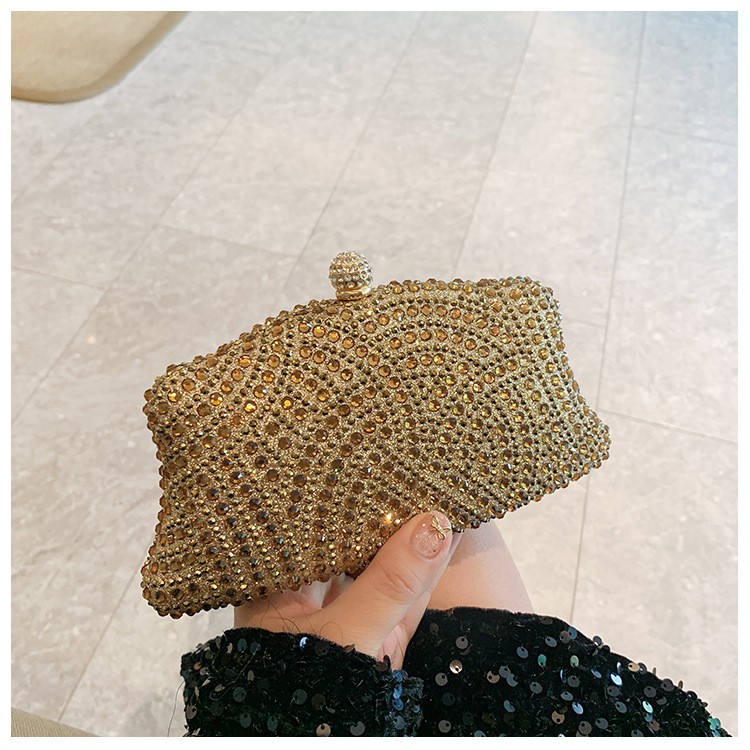 Bolsa de cena de moda transfronteriza de dama brillante diamante de alto nivel bolso de fiesta de lujo ligero bolso de mano elegante