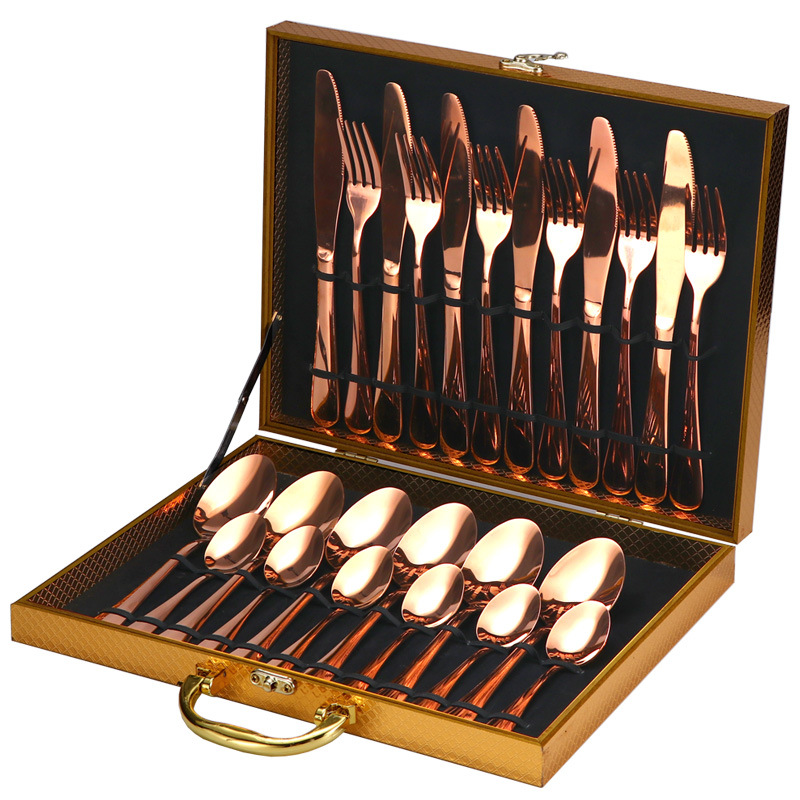 Caja de regalo transfronteriza 1010 vajilla de comida occidental Cuchillo, tenedor, cuchara, tenedor, vajilla de acero inoxidable, bistec, tenedor, tenedor, tenedor, cuchillo