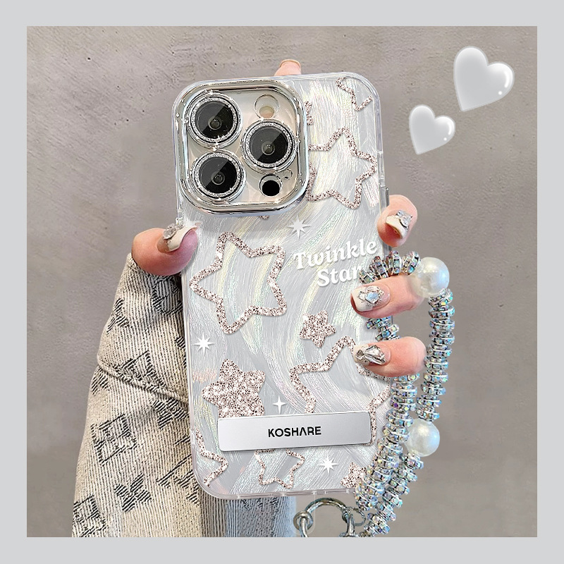 Suitable for Apple 15 Phone Case, iPhone 14 Glitter Star Stand Bracelet, 13 Pro Feather Yarn Lens Film, 17/16 Suitable for Apple 15 Phone Case, iPhone 14 Glitter Star Stand Bracelet, 13 Pro Feather Yarn Lens Film, 17/16