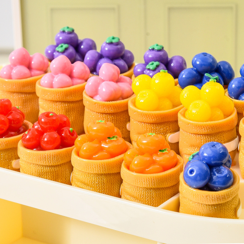 Simulated Miniature Fruit Blind Bag Resin Accessories Cartoon Dollhouse DIY Cream Glue Decorations Desktop Small Ornaments