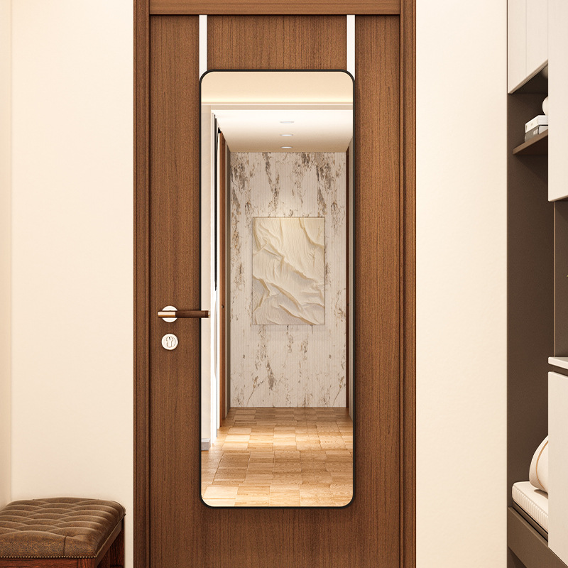 Espejo de vestir colgado en la pared dormitorio colgado en la pared puerta de espejo trasero colgado sin perforación casa colgado en la pared prueba casa mujer cuerpo completo espejo