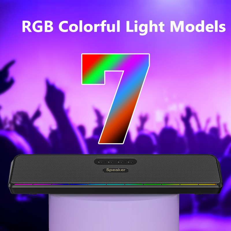 クロスボーダー RGB 有線 Bluetooth デュアル スピーカー スピーカー多機能デスクトップ三次元デスクトップ ロング サウンドマスター Bluetooth スピーカー|undefined