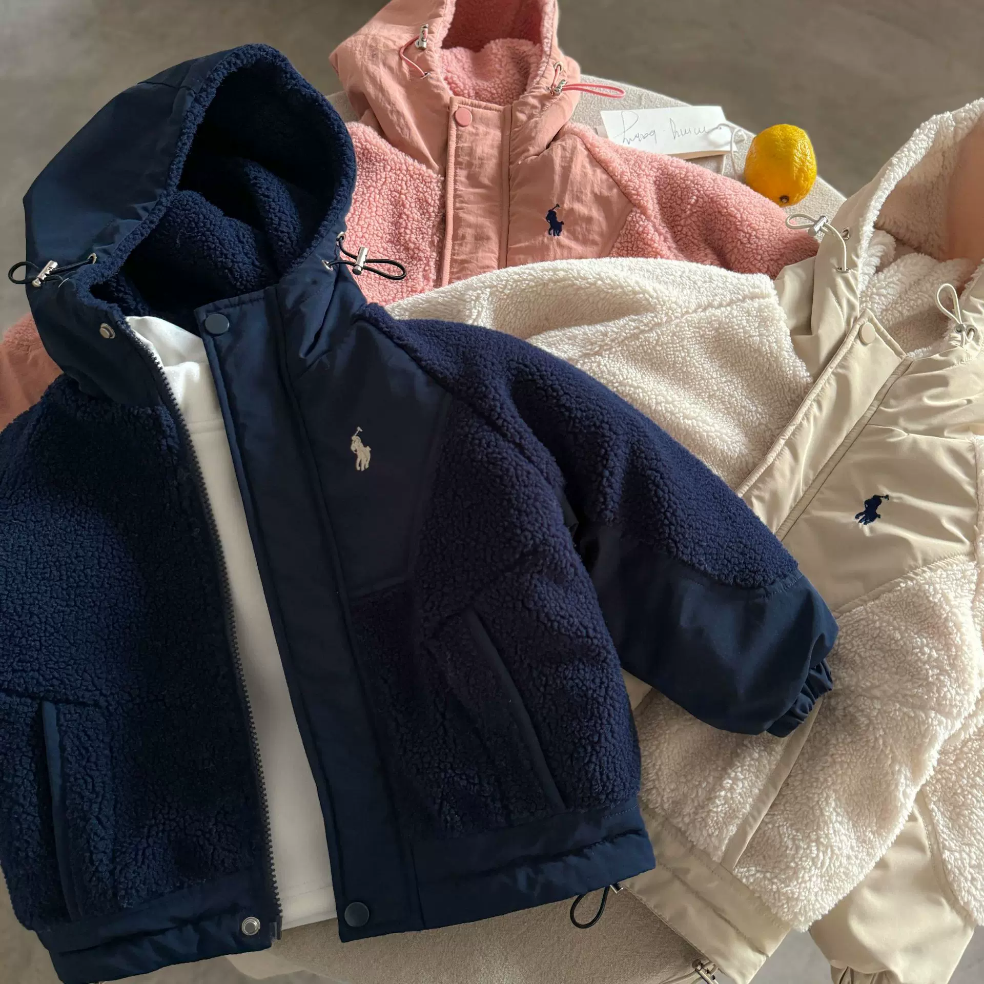 儿童棉服2024眯眯眼冬季新品男女童加厚毛毛棉衣宝宝刺绣连帽夹克