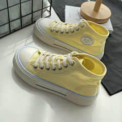 ins Korean version high-top canvas shoes for women 2023 summer new versatile student breathable running shoes casual 3155