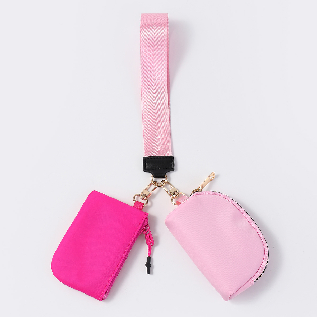 Bolso de muñeca transfronterizo LULU con el mismo estilo Mini bolso de color de moda portátil Estuche para llaves de almacenamiento impermeable de nailon