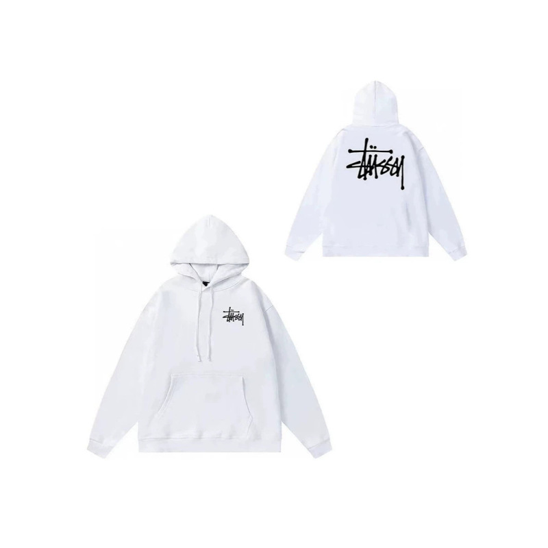 Trendy Brand Stussy Hooded Sweatshirt Autumn/Winter New Style Letter Dice Black Eight Hooded Couple's Outfit Wholesale Trendy Brand Stussy Hooded Sweatshirt Autumn/Winter New Style Letter Dice Black Eight Hooded Couple's Outfit Wholesale