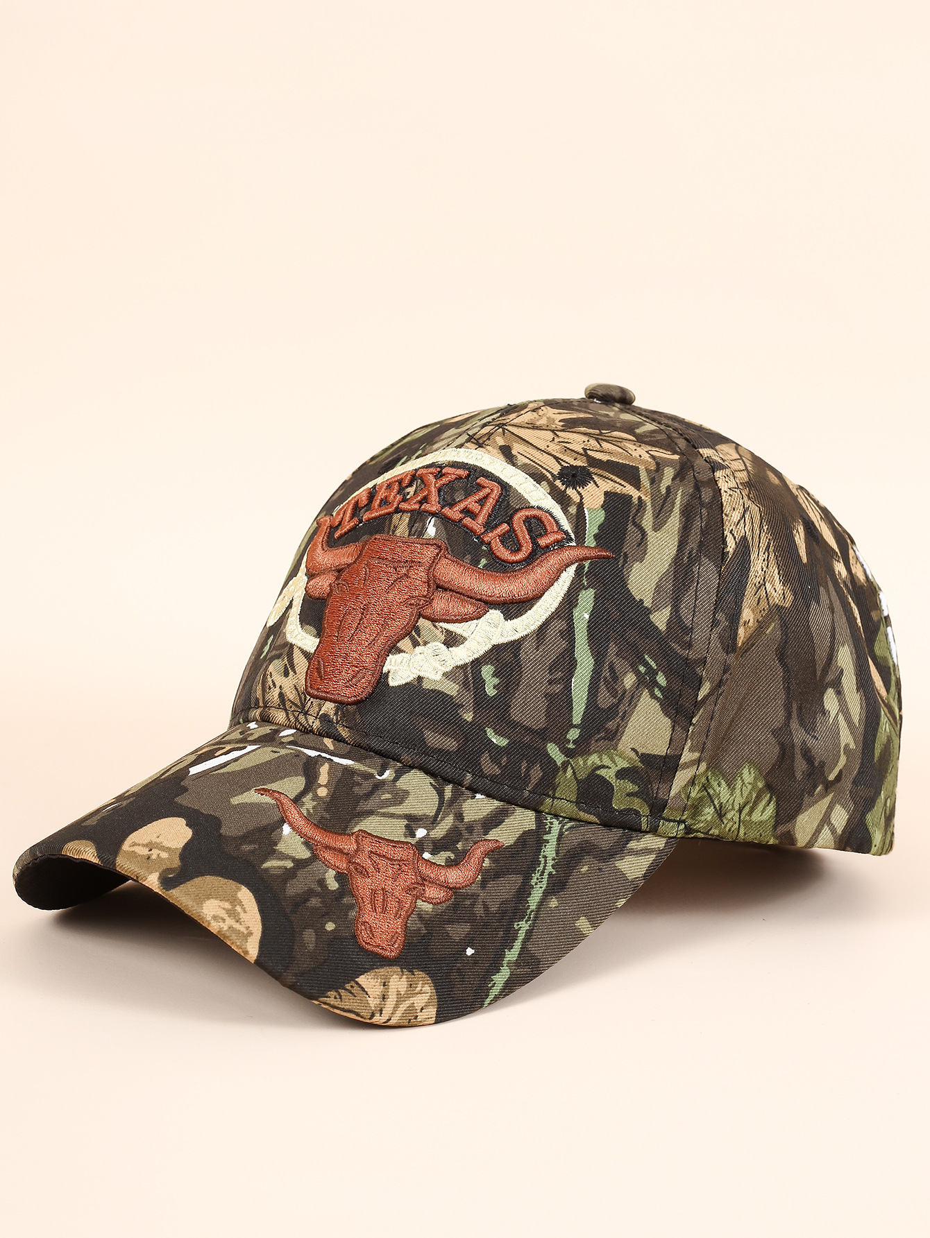 Camuflaje al aire libre gorra de béisbol moda coreana bordado patrón enarbolado gorra casual sombrero de sol casquillo enarbolado