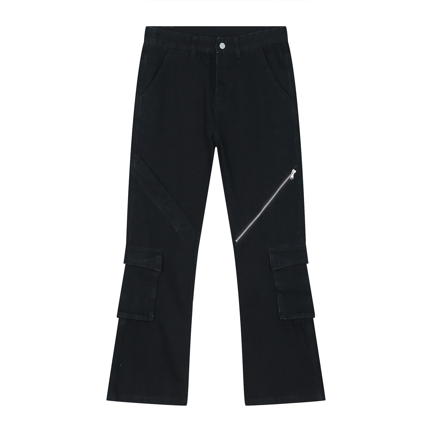 Mtlclothes ropa de Hombre | 2022 cuatro estaciones nuevo oscuro funcional viento micro cuerno Workwear Jeans para hombres