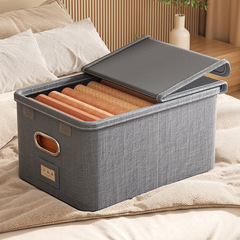 Large and Thick Clothing Storage Box, Stackable with Lid, Drawer-style Wardrobe Layering Storage Magic
