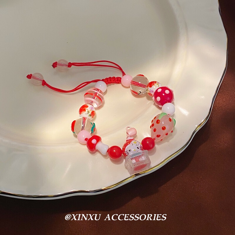 Color Dopamine Cute Cartoon Kate Cat Handmade Woven Bracelet 2024 New Personality Simple Sweet Bracelet