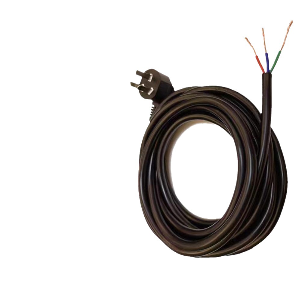 Cable de alimentación, tres hilos, tres clavijas con enchufe, 3 hilos, 3*0.5/0.75/1/1.5 milímetros cuadrados, 10A, enchufe de tres clavijas, ignífugo, estándar nacional.