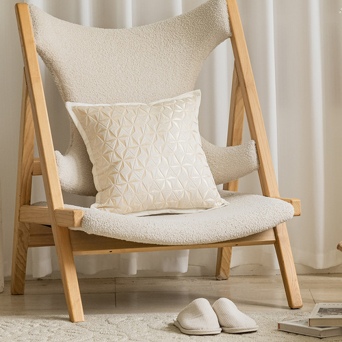 Linen sofa pillow case Nordic ins style modern simple model room living room pillow bedside cushion waist pillow case