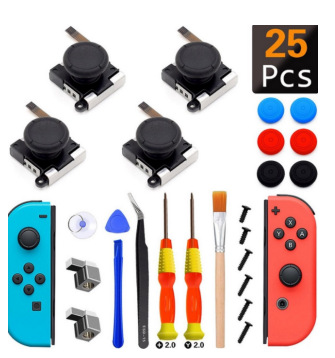 Nintendo interruptor multi-pieza destornillador mango herramienta de reparación 3D Rocker alegría-con accesorios de reparación de acogida