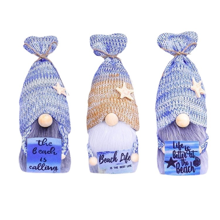 Transfronterizo verano festival del mar lindo muñeca sin cara muñeca de punto estrella de mar Rudolph goblin muñeca decoración