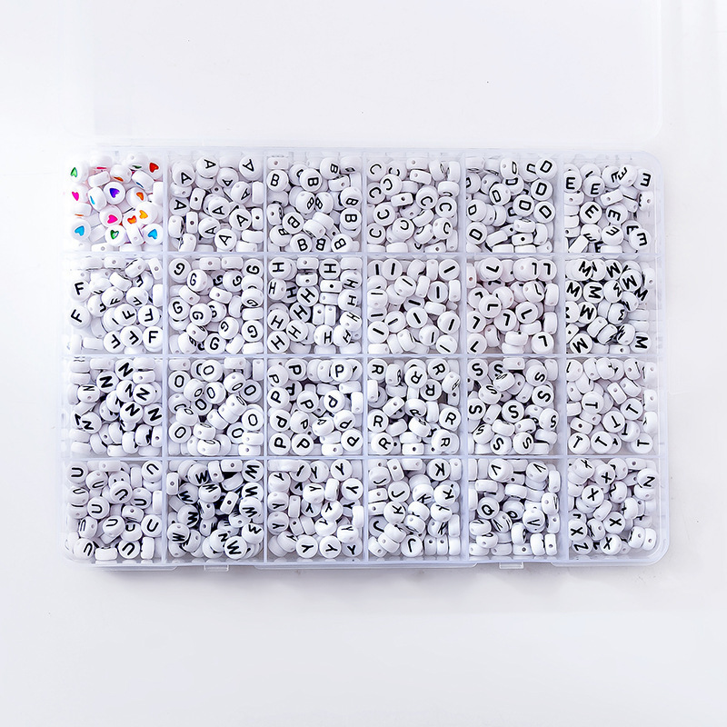 Amazon cuentas calientes transfronterizas cuentas digitales cuentas de amor Niños DIY traje hecho a mano cuentas sueltas accesorios de cuentas