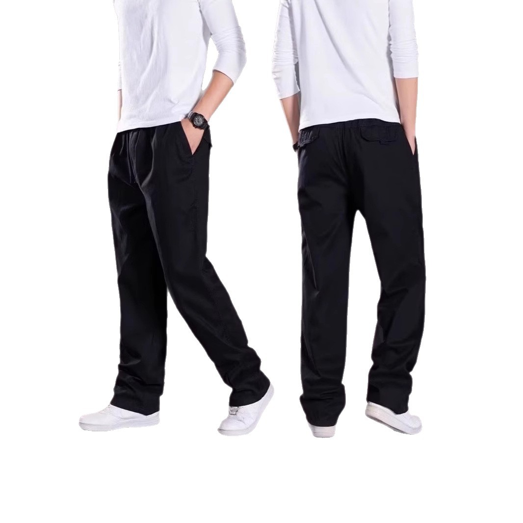 Men's Casual Pants Outdoor Loose Sports Cargo Pants Summer Thin Straight Business Plus Size Wide-Leg Trousers