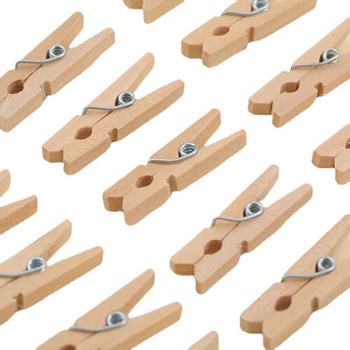 diy wood small clip small photo clip decorative cork board I-shaped nail press nail office home solid wood color clip