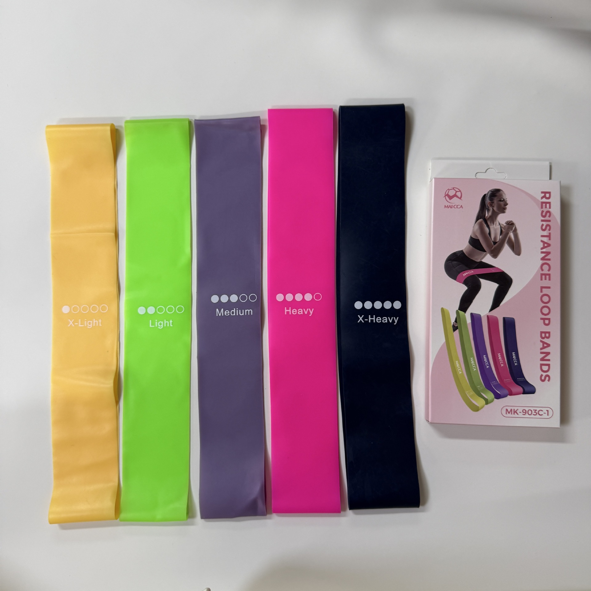 Colorful set with strength scale + color box