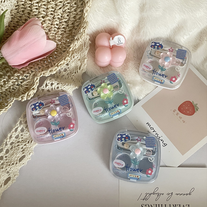 Contact Lens Case Portable Transparent Mini Simple All-In-One Companion Box Contact Lens Double Box No Need to Twist the Lid As2306 Contact Lens Case Portable Transparent Mini Simple All-In-One Companion Box Contact Lens Double Box No Need to Twist the Lid As2306