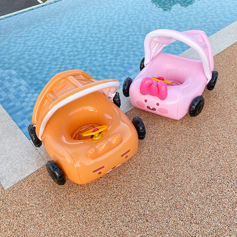 386g Weight Swim Ring Type of Swimming Accessories 1 Piece Quantity PVC Material Car, Sunshade Pattern Kid'S Gender Cute Style Cute Car Sunshade PVC Swim Ring Swimming Accessories 1 Piece 7