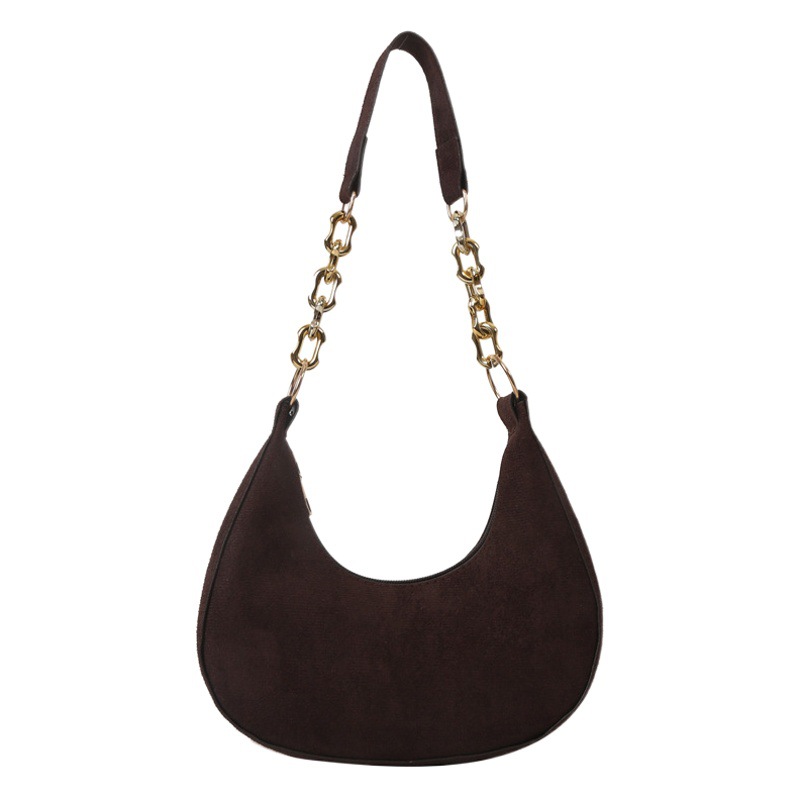 Estilo coreano elegante simple bolsa de hombro de la cadena para las mujeres 2023 Invierno nuevo todo-fósforo de las axilas dumpling bolsa de moda de las mujeres image 1