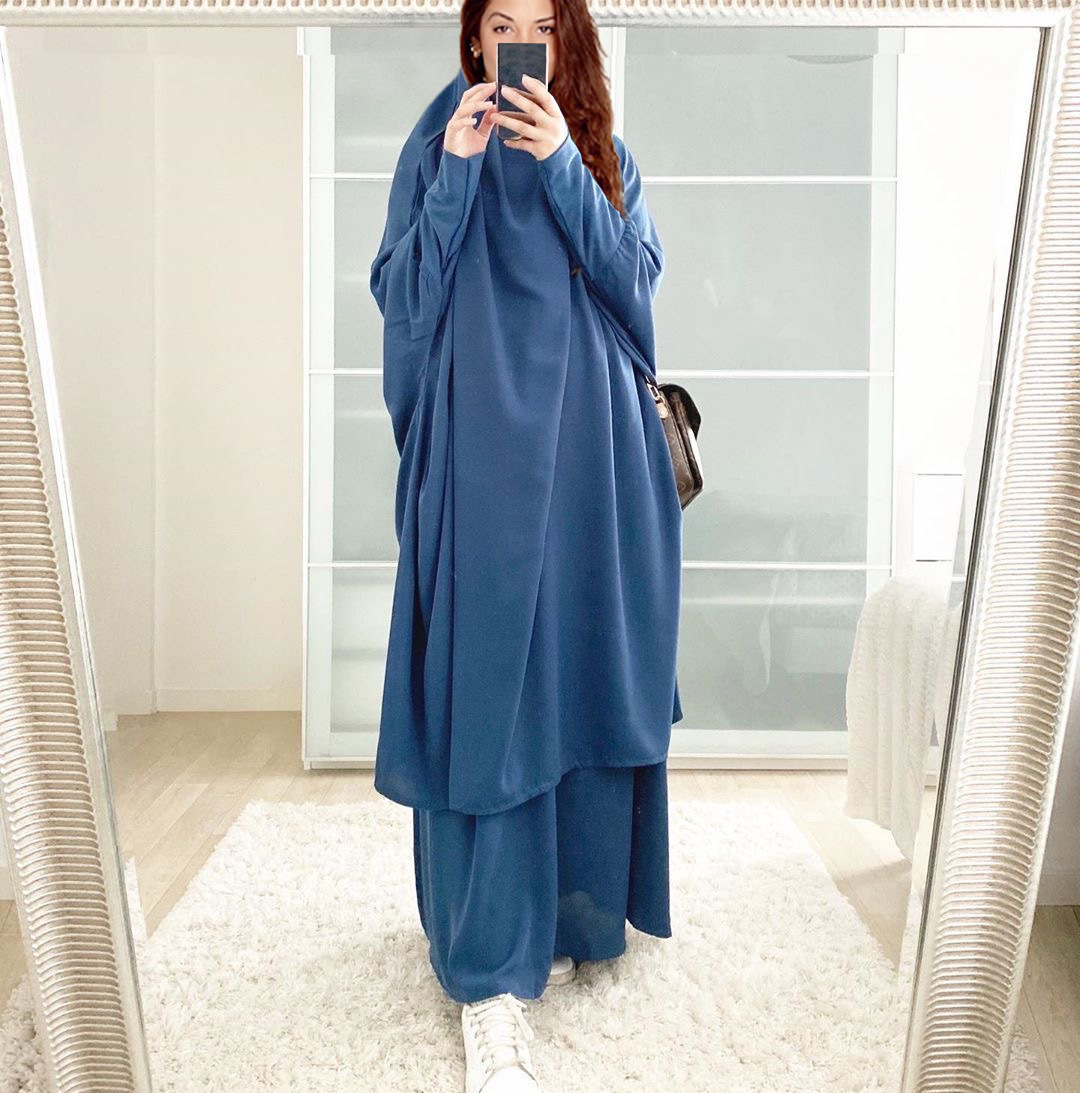 2025 New Hot Sale Large Hem Solid Color Long Robe Loose Suit Dress_ecoleips.com