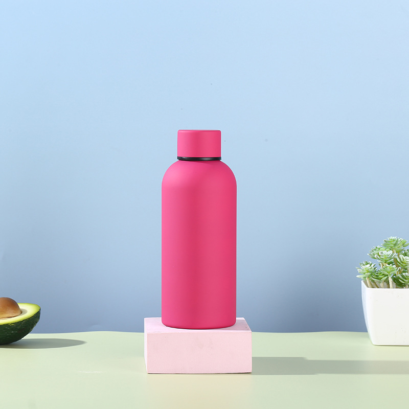 304 botella de coque de acero inoxidable taza de vacío pintura de goma deportes al aire libre hervidor de agua engrosada de doble capa taza de agua al por mayor