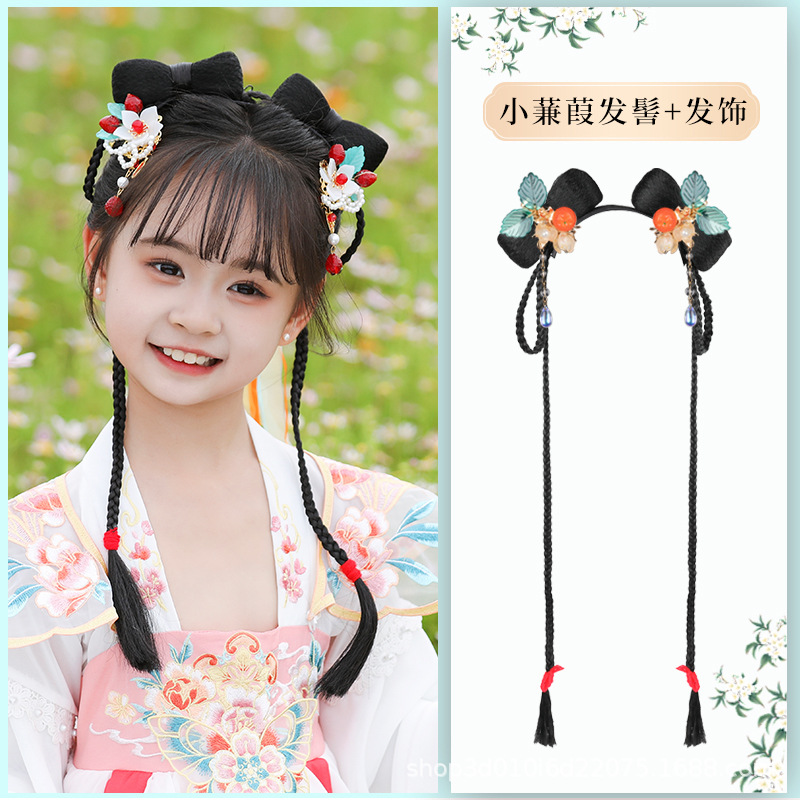 꼬마 번 + 오렌지색 헤어 액세서리 한 쌍