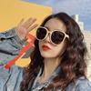 Retro glasses solar-powered, brand milk tea, fashionable sunglasses, Korean style, internet celebrity, fitted