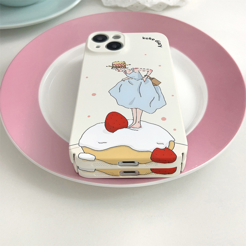 50g Weight iPhone Applicable Brands Phone Cases Classification Feilin Material Cartoon, Cake Pattern Cute, Modern Style Style Feilin Cartoon Cake Cute Modern Style Phone Cases Phone Accessories 7