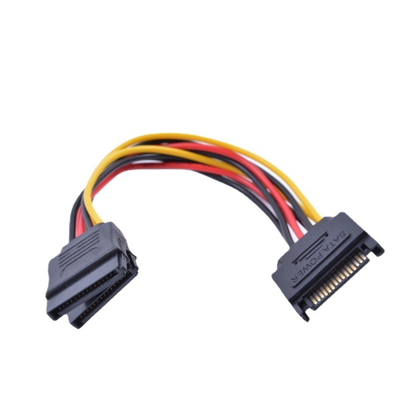 Sata公転デュアルsataメス電源コード15p公転2個15pメス一分二電源アダプタ1分2|undefined