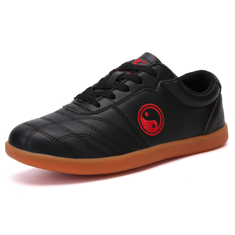 Fábrica de zapatos de Fujian al por mayor zapatos de Tai Chi de tendón de buey para hombres y mujeres con piel gruesa antideslizante zapatos de artes marciales de Tai Chi