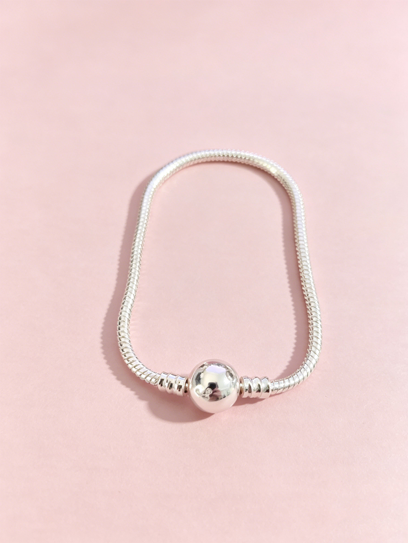 Panjia pulsera desmontable bronce simple pulsera plateada de piedra amor copo de nieve cuatro hojas joyas de la luna