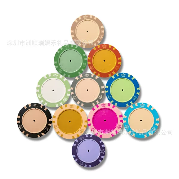 Factory Direct Sales Clay Crown Chips Texas Hold'Em Poker Chips with Feel Mahjong Chips Coins Blank Clay Chips