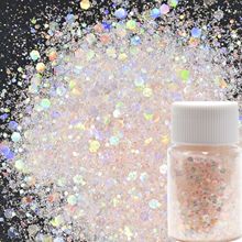 跨境美甲亮片DIY金葱粉闪粉史莱姆手工制作工艺品材料 冰透闪光片
