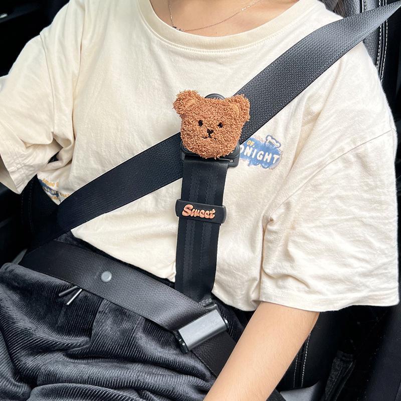 Car Kids Safety Belt Holder Anti-Stranglehold Limiter Cartoon Creative Baby Seat Safety Belt Shoulder Protector