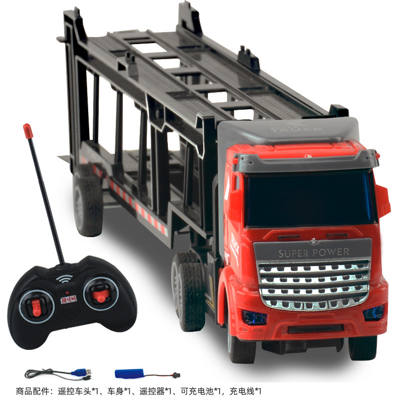 Envío gratuito niño excavadora control remoto de juguete eléctrico de cinco vías de carga inalámbrica fuego ingeniería vehículo niños modelo de comercio exterior